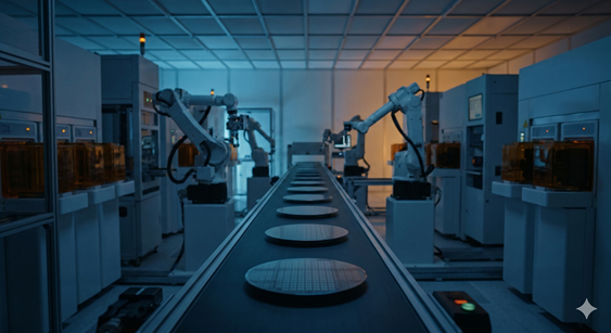 반도체 생산 라인 이미지