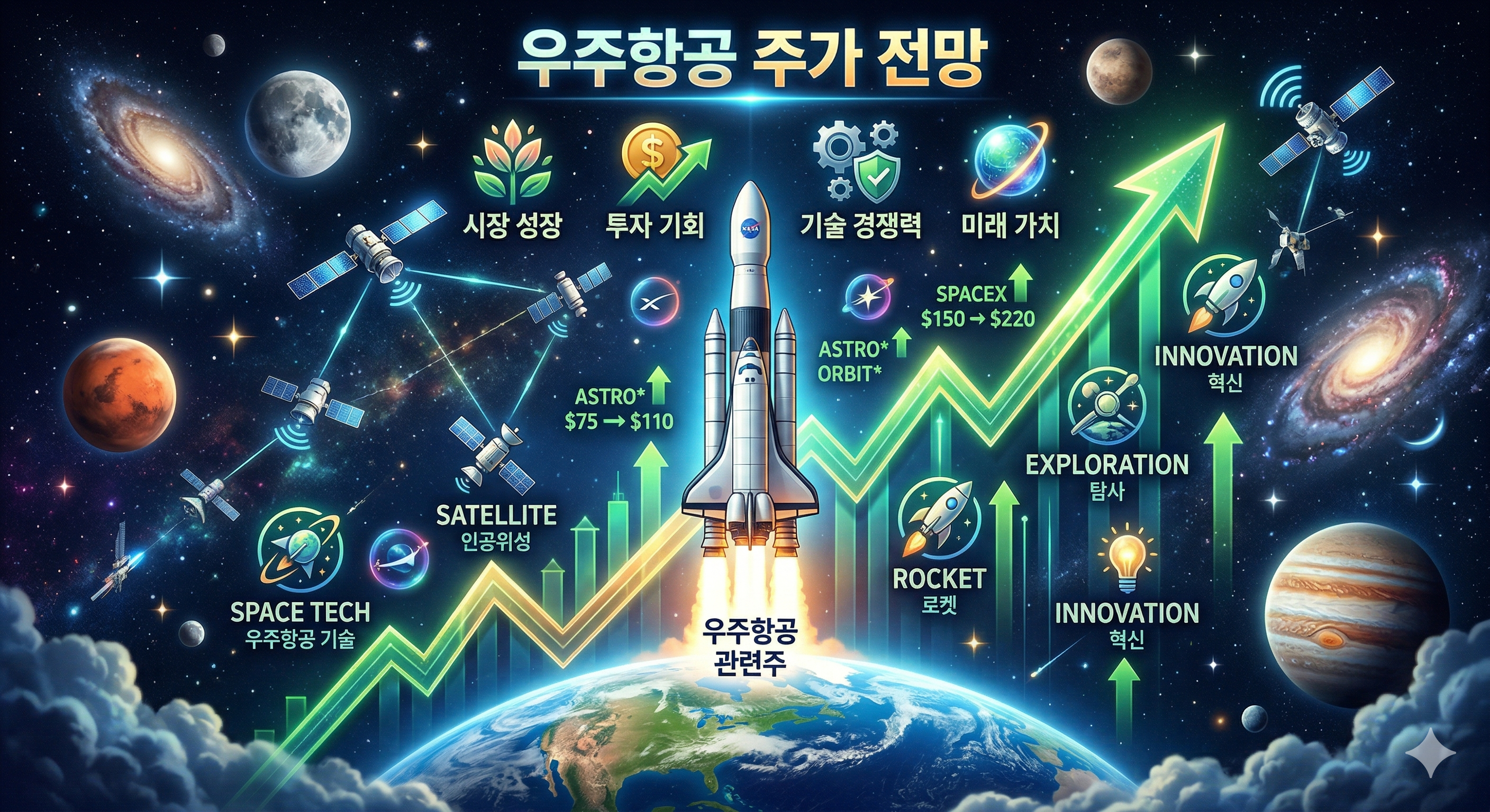 우주항공 관련주 주가 전망